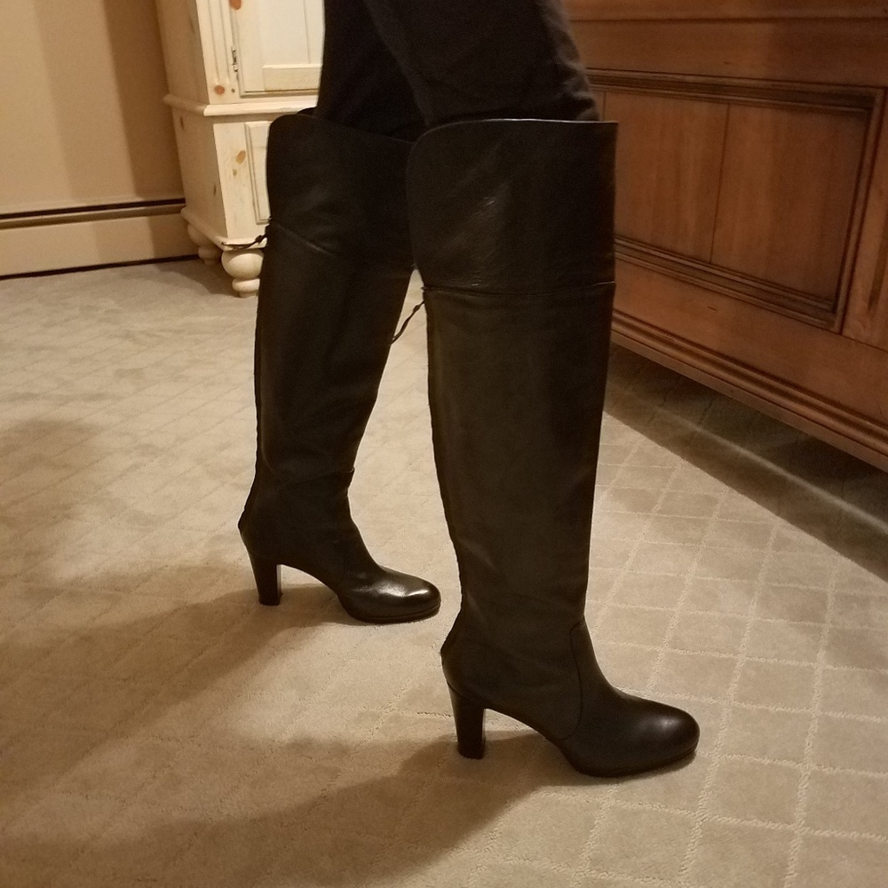 Real leather boots